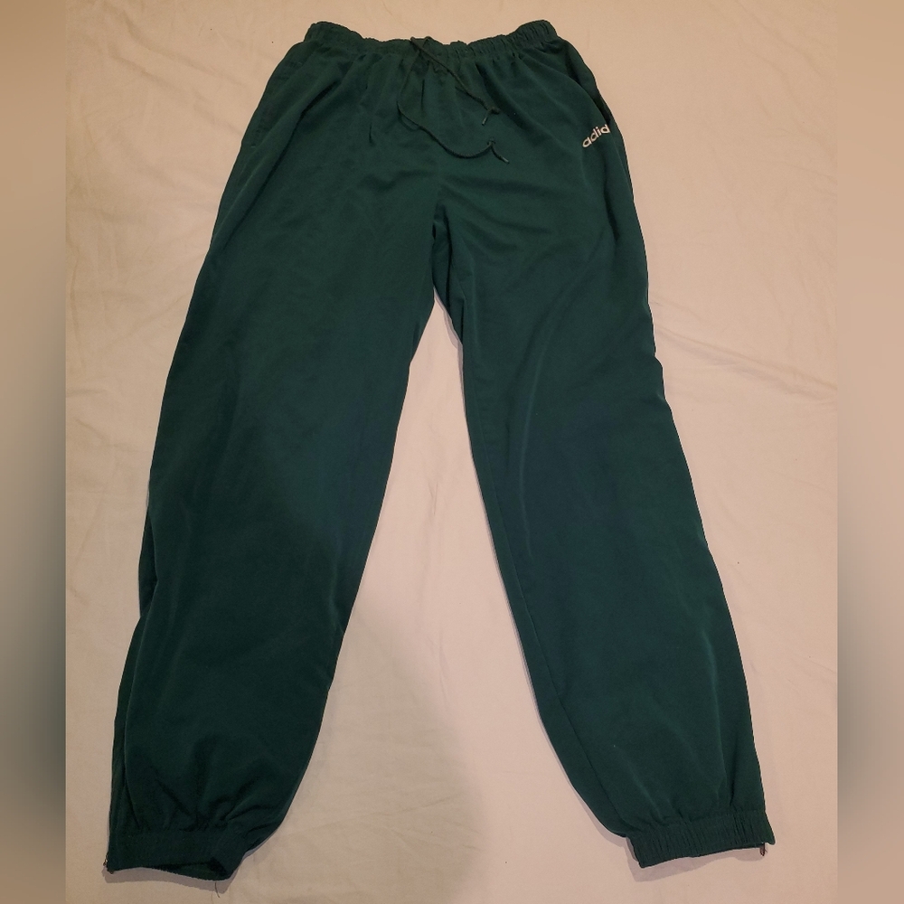 Adidas‎ Track Pants Green Athletic Training Warm Up Joggers Mens Sz XL